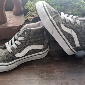 Vans Kids Glittery Black High-Top Sneakers